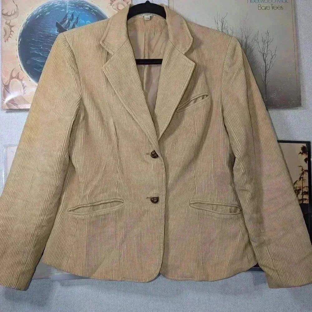 Vintage Corduroy Women's Blazer Jacket Size 12